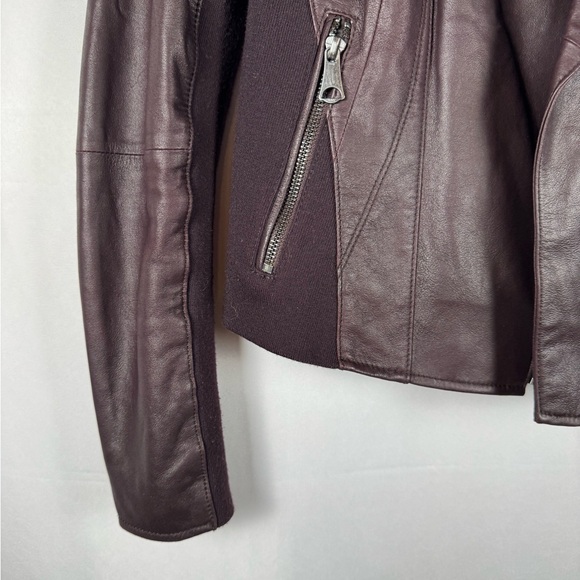 Marc New York Moto Jacket Genuine Leather Brown Soft Biker Classic Timeless M - Picture 8 of 16